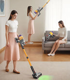 550W Cordless Vacuum Cleaner 45000Pa,Stick Vacuum with Touch Display,Removable Battery,Handheld Dust Cleaners For Home Clean