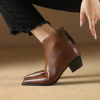 2024 New Autumn Winter Women Boots Fashion Pointed Toe Chelsea Boots for Women Ankle Boots Retro Ladies Women Shoes