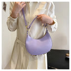 French handbag women bag semi-circular crescent single shoulder armpit bag fashionable commuting niche letter crossbody handbag