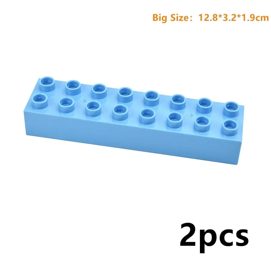 DIY Big Size Bulk Bricks Creative Thick Building Blocks Educational Kid Toys Slope Thin Large Particles Compatible With Duploes
