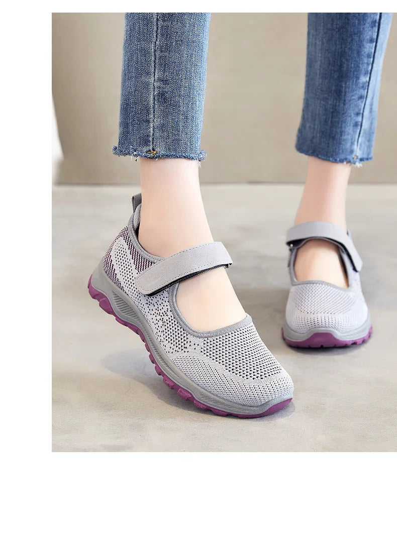 Women Shoes Breathable Vulcanized Shoes White ZapaWomen Sneakers Fashion Breathable Mesh Casual Walking Shoes Women Work Shoes