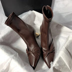 Modern Boots Patent Leather Designer Brand Luxury 2024 New Winter Ankel Boots Bow Wedding Party Dress Gladiator Women Shoes