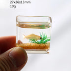 1pc Doll Aquarium Dollhouse Miniature Glass Fish Tank Bowl Aquarium Doll House Home Ornament Toys for Dollhouse Decor Toys