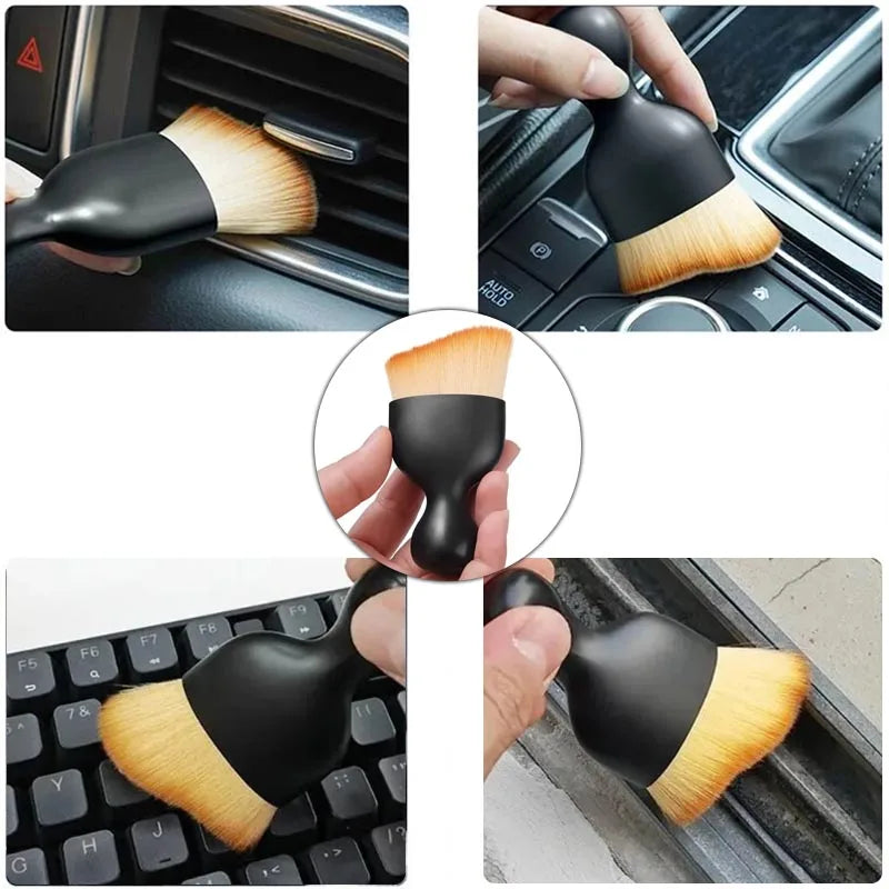 2pcs Multipurpose Cleaning Brush for Car Interior Air Conditio Outlet Crevice Dust Removal Brushes Office Home Clean Brush Tools