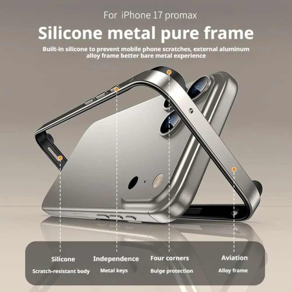 Metal Silicone iPhone 17 Pro Max Case