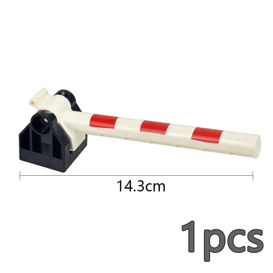 Big Size Track Bricks Train Straight Curved Switch Railway City View  Large Building Bricks Wheel Bridge Toys Compatible Duploes