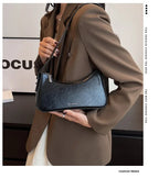 Small Cute Underarm Shoulder Bags for Women 2024 Trend Design Leather Handbags and Purses Y2K Silver Red Hand Bag Women Bag