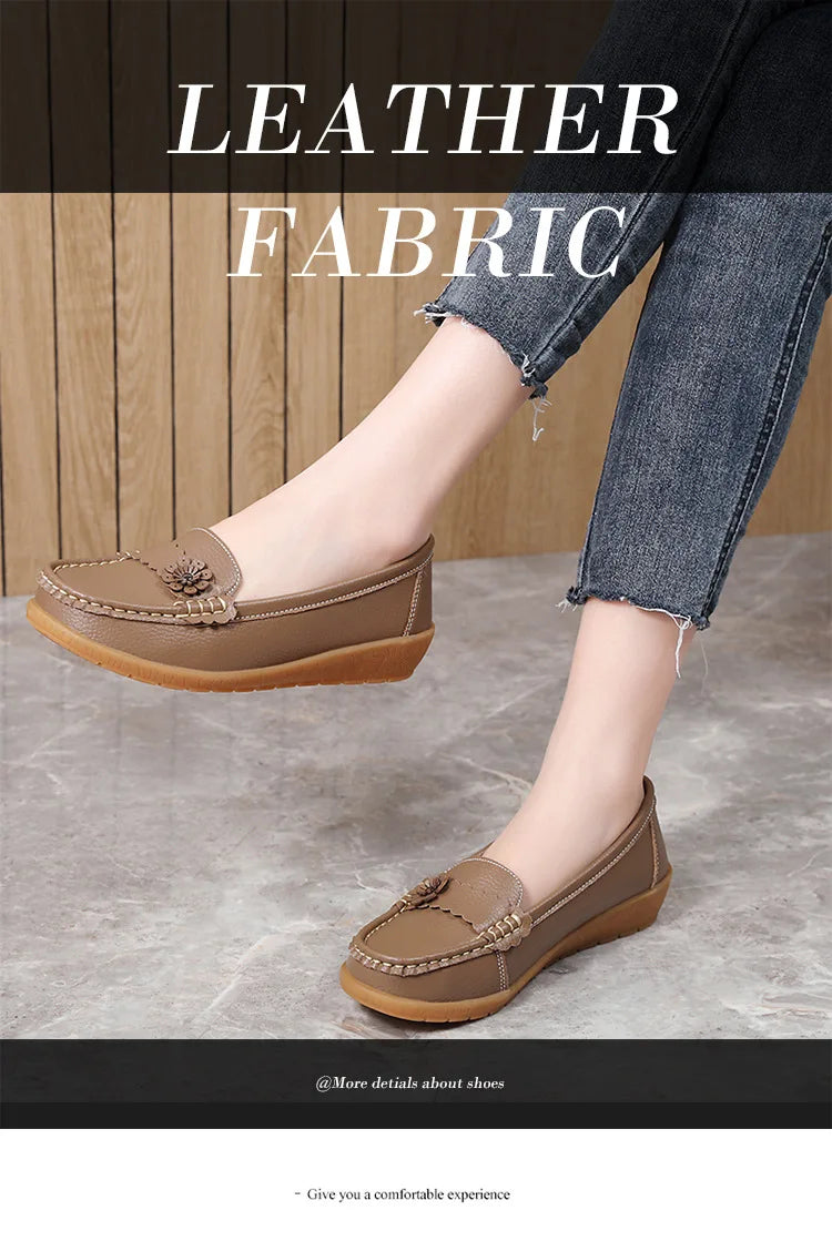 Fashion Genuine Leather Women Flats Tenis Shoes Woman Moccasins Women Shoe Footwear Women Shoes Retro Plus Size Female Footwear