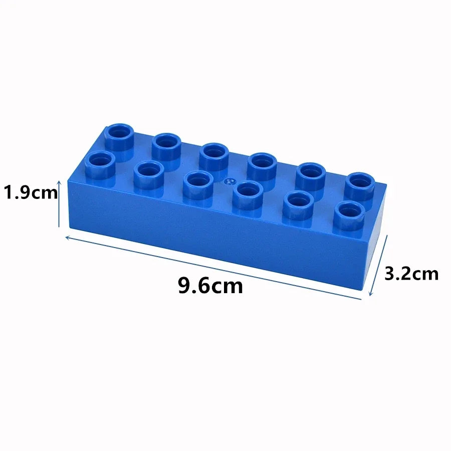 DIY Big Size Bulk Bricks Creative Thick Building Blocks Educational Kid Toys Slope Thin Large Particles Compatible With Duploes