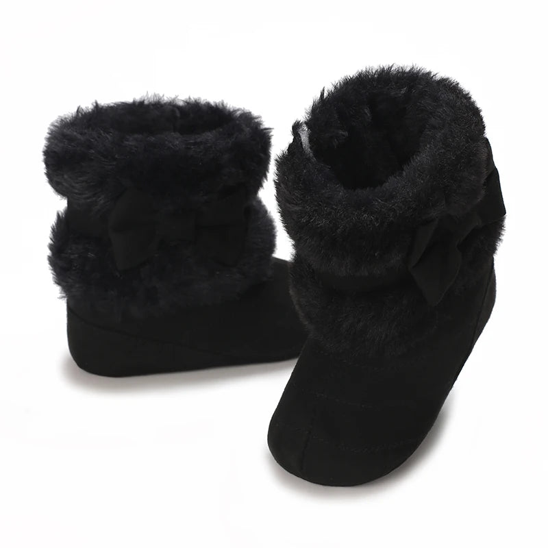 Baby Shoes With Soft Soles For Warmth 0-12 Months Old Baby Cotton Winter Socks and Shoes With Fleece Before Learning To Walk