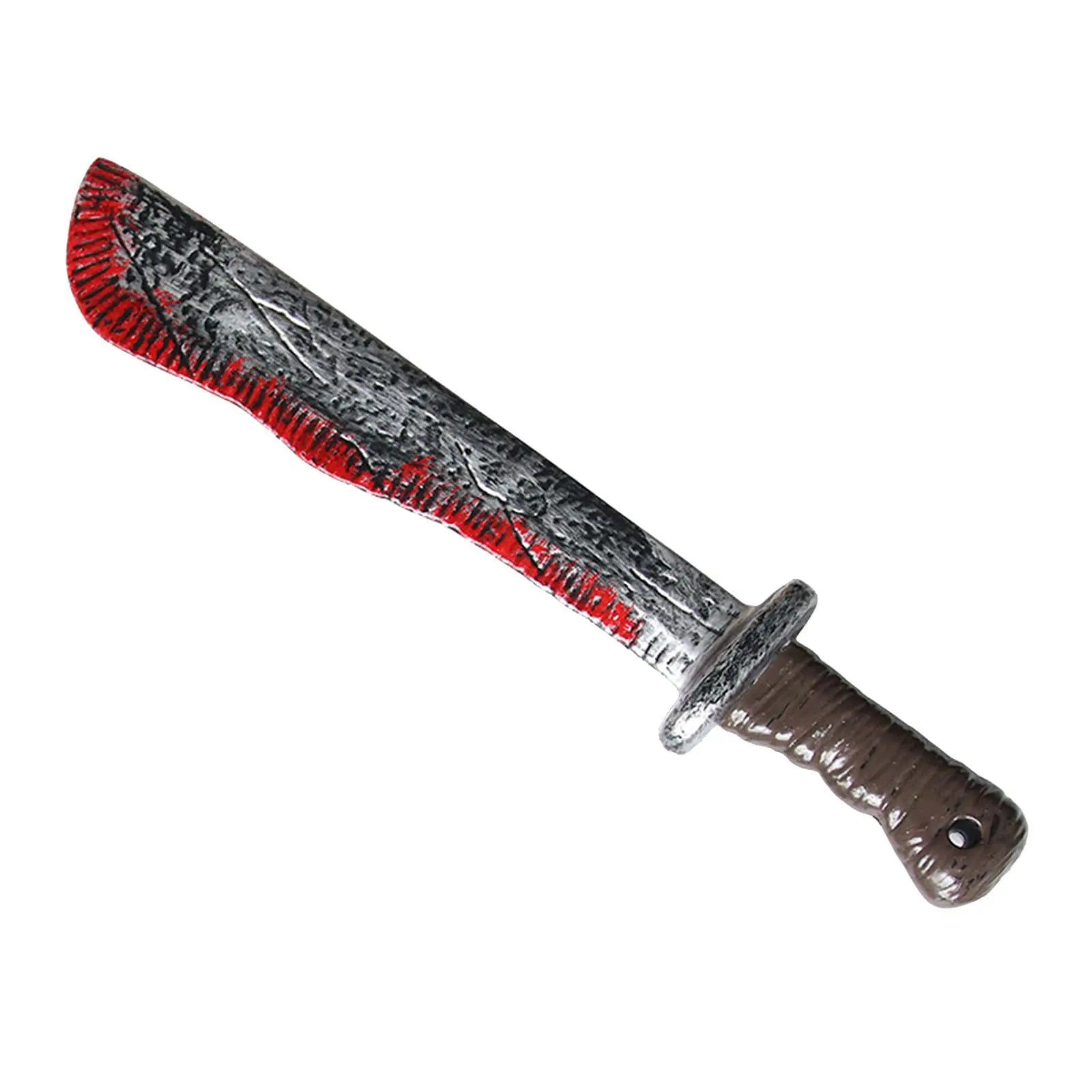 48.5cm/19.09in Plastics Fake Blood Knife Party Supplies Weapon Props Model Halloween Cosplay Funny Gift Collectible Outdoor Toys
