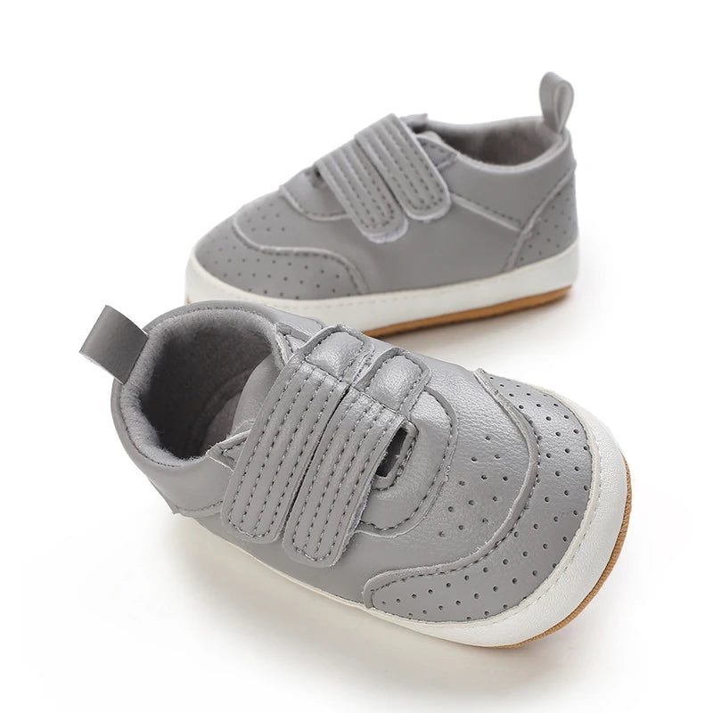 0-1Year New Baby Shoes Retro Leather Boy Girl Shoes Multicolor Toddler Rubber Sole Anti-slip First Walkers Infant Newborn