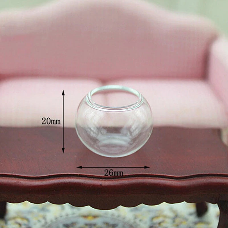 1:12 Miniature Model Mini Fish Tank Bowl Simulation Aquarium Scene Model For Home Desktop Ornament Dollhouse Toys Decoration