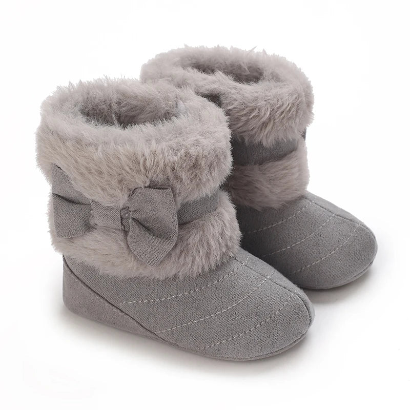 Baby Shoes With Soft Soles For Warmth 0-12 Months Old Baby Cotton Winter Socks and Shoes With Fleece Before Learning To Walk