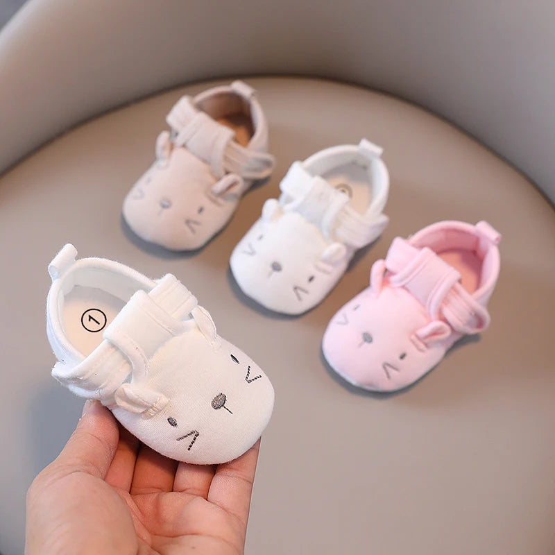 NEW Classic baby shoes for boys and girls cute animal casual flat shoes the first baby cotton non slip and warm walking shoes ﻿