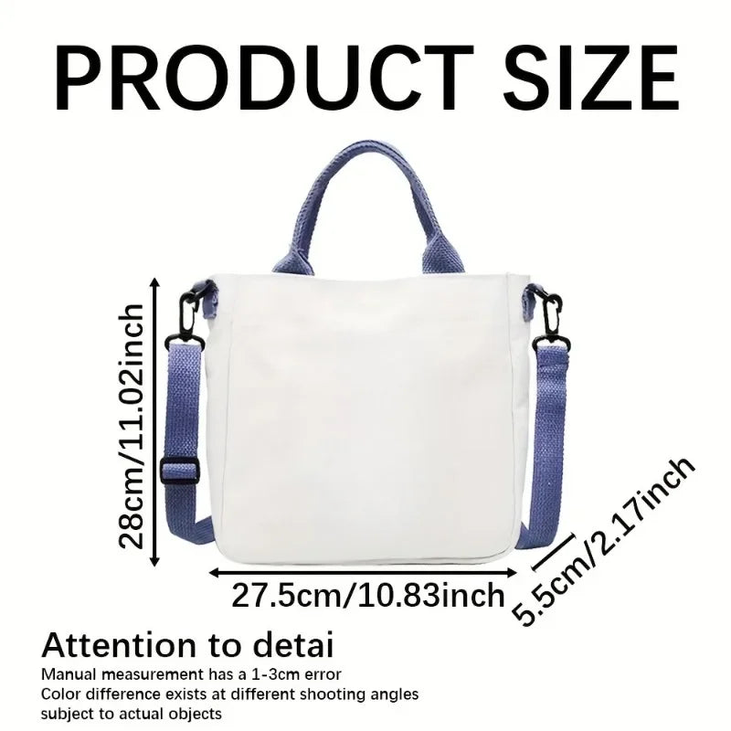 Cartoon Totoro Canvas Women Bag Boys Girl Simple Light Handbag Tote Bags Cute Cartoon Anime Crossbody Shoulder Packet Gift