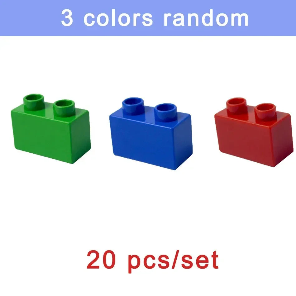 DIY Big Size Bulk Bricks Creative Thick Building Blocks Educational Kid Toys Slope Thin Large Particles Compatible With Duploes