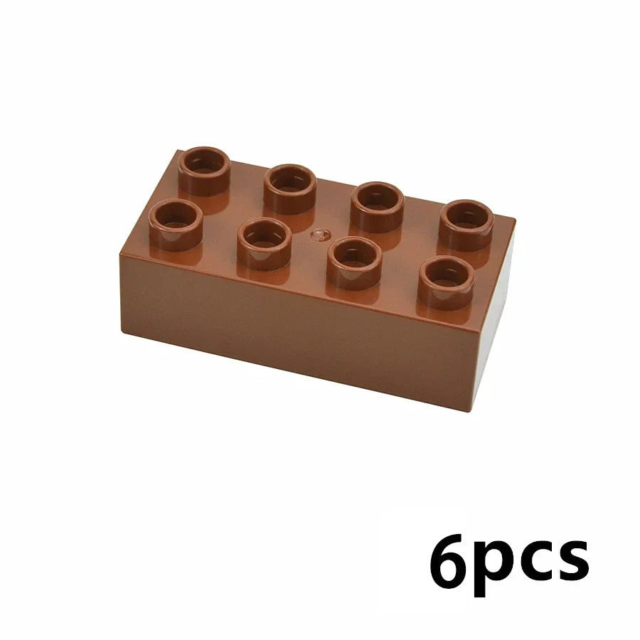 DIY Big Size Bulk Bricks Creative Thick Building Blocks Educational Kid Toys Slope Thin Large Particles Compatible With Duploes