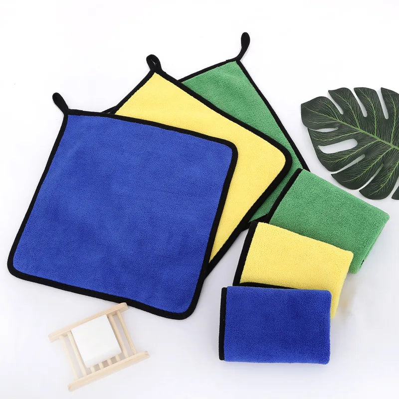 Car Wash Towel 2/3pcs Microfiber Super Absorbency Car Cleaning Cloth Drying Double-Sided Auto Towels Car Care Detailing