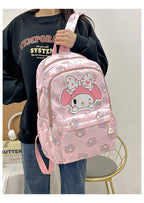 Sanrio Start Of School Season Backpack Anime Kuromi Cinnamoroll Student Bag Large Capacity Women Bag For Children Girls Gift ﻿