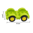 Big Size Track Bricks Train Straight Curved Switch Railway City View  Large Building Bricks Wheel Bridge Toys Compatible Duploes