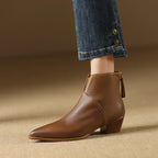 2024 New Autumn Winter Women Boots Fashion Pointed Toe Chelsea Boots for Women Ankle Boots Retro Ladies Women Shoes
