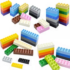 DIY Big Size Bulk Bricks Creative Thick Building Blocks Educational Kid Toys Slope Thin Large Particles Compatible With Duploes