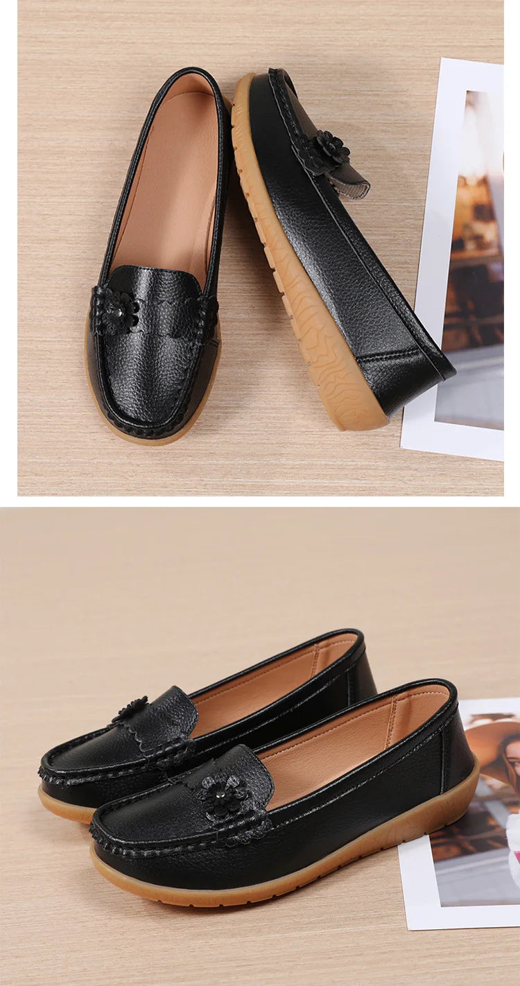 Fashion Genuine Leather Women Flats Tenis Shoes Woman Moccasins Women Shoe Footwear Women Shoes Retro Plus Size Female Footwear