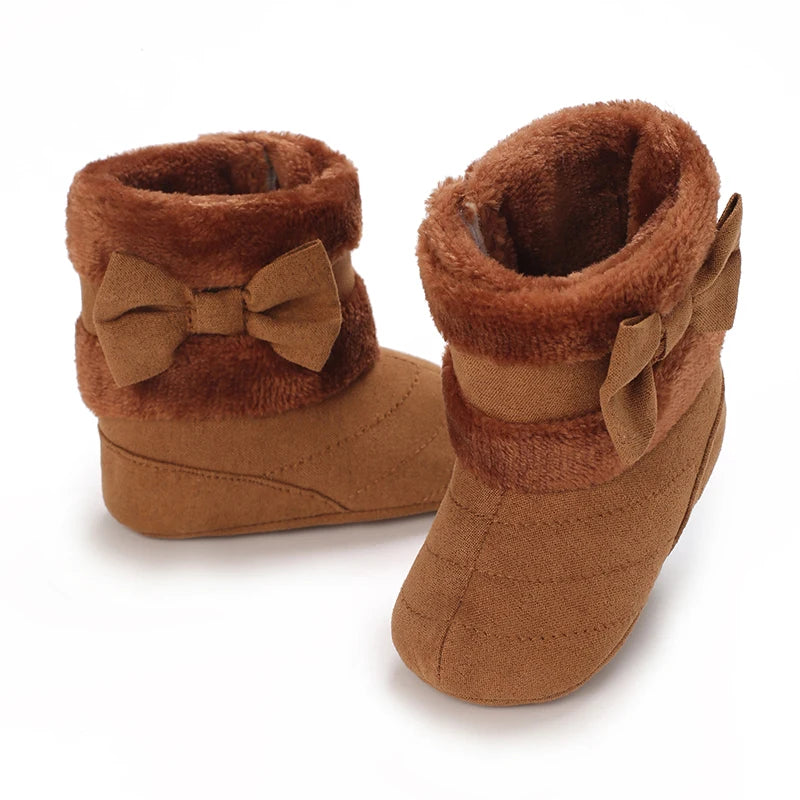 Baby Shoes With Soft Soles For Warmth 0-12 Months Old Baby Cotton Winter Socks and Shoes With Fleece Before Learning To Walk