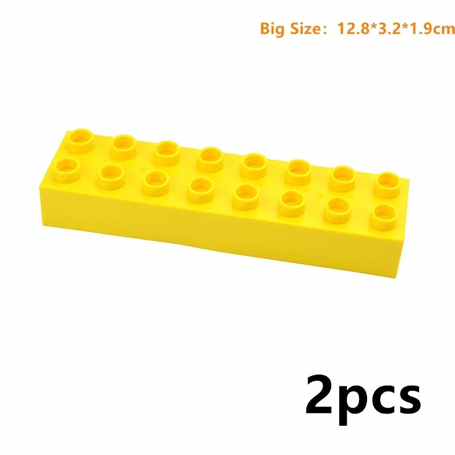 DIY Big Size Bulk Bricks Creative Thick Building Blocks Educational Kid Toys Slope Thin Large Particles Compatible With Duploes