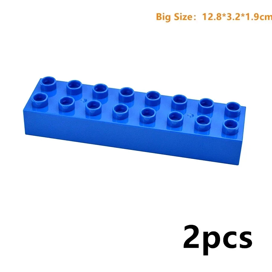 DIY Big Size Bulk Bricks Creative Thick Building Blocks Educational Kid Toys Slope Thin Large Particles Compatible With Duploes