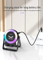 New Cell Phone Holder Stand With Bluetooth 4 IN 1 Wireless Induction Audio Speaker 360° Rotation Stand with LED