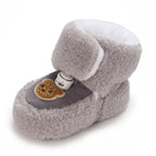 Cute Bear Baby Shoes Cartoon Soft Soled Snow Boots for Infant Boy Girl Autumn Winter Warm Thicken Plush Kids First Walkers 0-18M