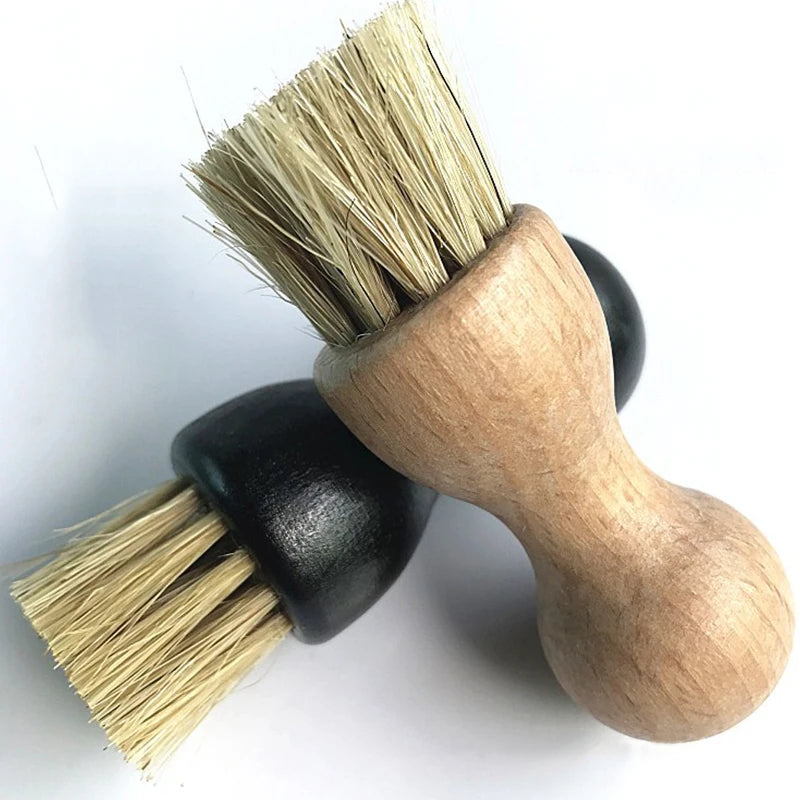 Mini Buffing Brush For Cleaning Shoes Hog Bristle Brushes Boot Shoes Cleaner Leather Shoes Supplies Gourd Brush Home Clean Tool