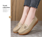 Fashion Genuine Leather Women Flats Tenis Shoes Woman Moccasins Women Shoe Footwear Women Shoes Retro Plus Size Female Footwear