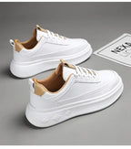 Summer Increase Height Men Shoes The New Breathable  Thick Sole Sneakers Casual  High Quality White Shoes