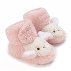 Cute Bear Baby Shoes Cartoon Soft Soled Snow Boots for Infant Boy Girl Autumn Winter Warm Thicken Plush Kids First Walkers 0-18M