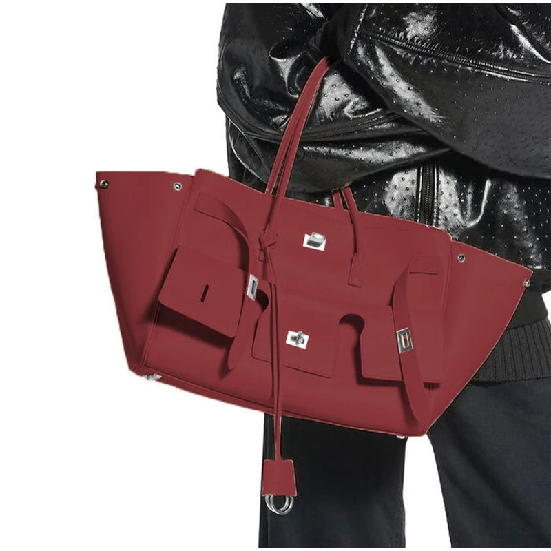 Brand Tote Bag Rodeo Lock Design Women Bag High-quality Soft Pu Leather Handbag Large-capacity Storage Bag Commuter Shoulder Bag