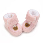 Cute Bear Baby Shoes Cartoon Soft Soled Snow Boots for Infant Boy Girl Autumn Winter Warm Thicken Plush Kids First Walkers 0-18M