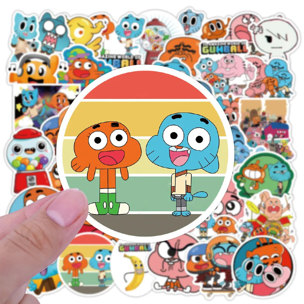 10/50PCS Funny Animation The Amazing World of Gumball Stickers Cute Personality Creative Doodle Decals Toys Gifts for Scrapbook