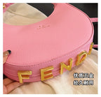 French handbag women bag semi-circular crescent single shoulder armpit bag fashionable commuting niche letter crossbody handbag
