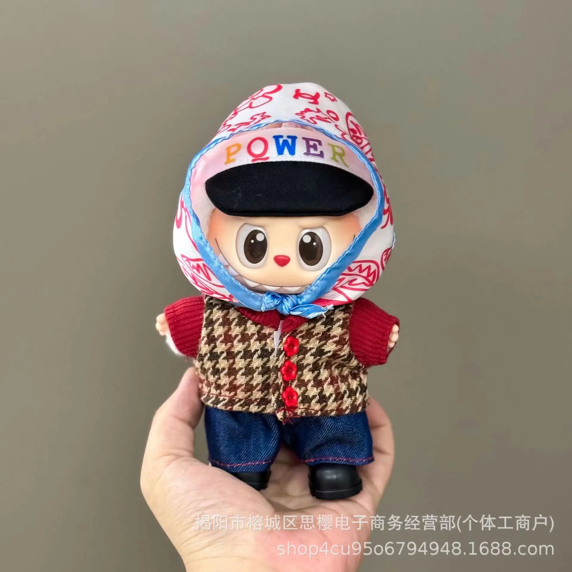 Only clothes are suitable for LABUBU,LABUBU, baby clothes, 17 cm pendants, plush toys, fashion clothes, suits and skirts.