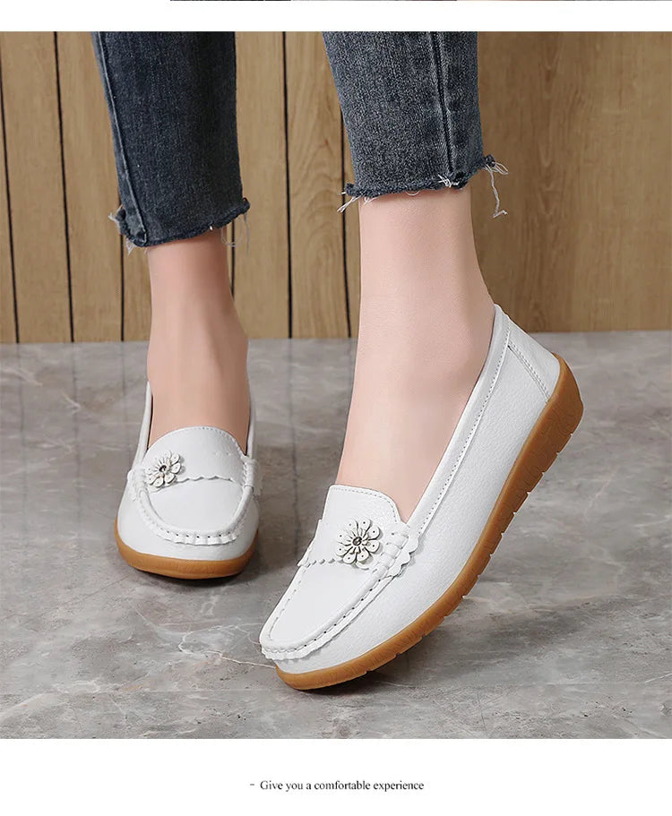 Fashion Genuine Leather Women Flats Tenis Shoes Woman Moccasins Women Shoe Footwear Women Shoes Retro Plus Size Female Footwear