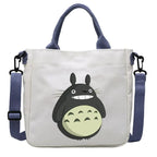 Cartoon Totoro Canvas Women Bag Boys Girl Simple Light Handbag Tote Bags Cute Cartoon Anime Crossbody Shoulder Packet Gift