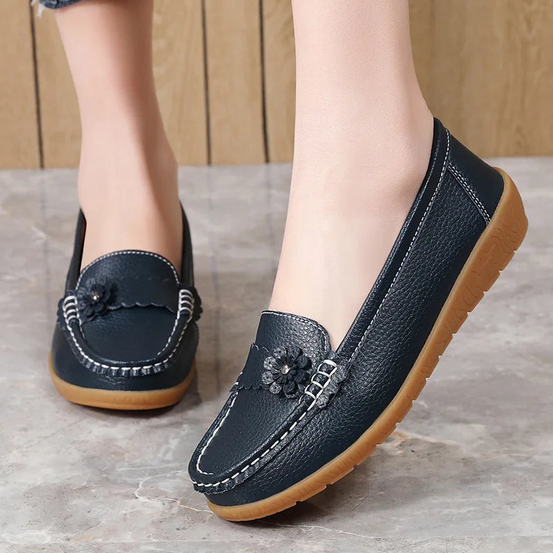Fashion Genuine Leather Women Flats Tenis Shoes Woman Moccasins Women Shoe Footwear Women Shoes Retro Plus Size Female Footwear