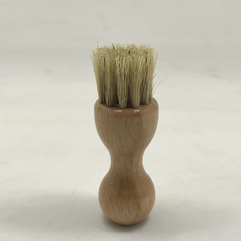Mini Buffing Brush For Cleaning Shoes Hog Bristle Brushes Boot Shoes Cleaner Leather Shoes Supplies Gourd Brush Home Clean Tool