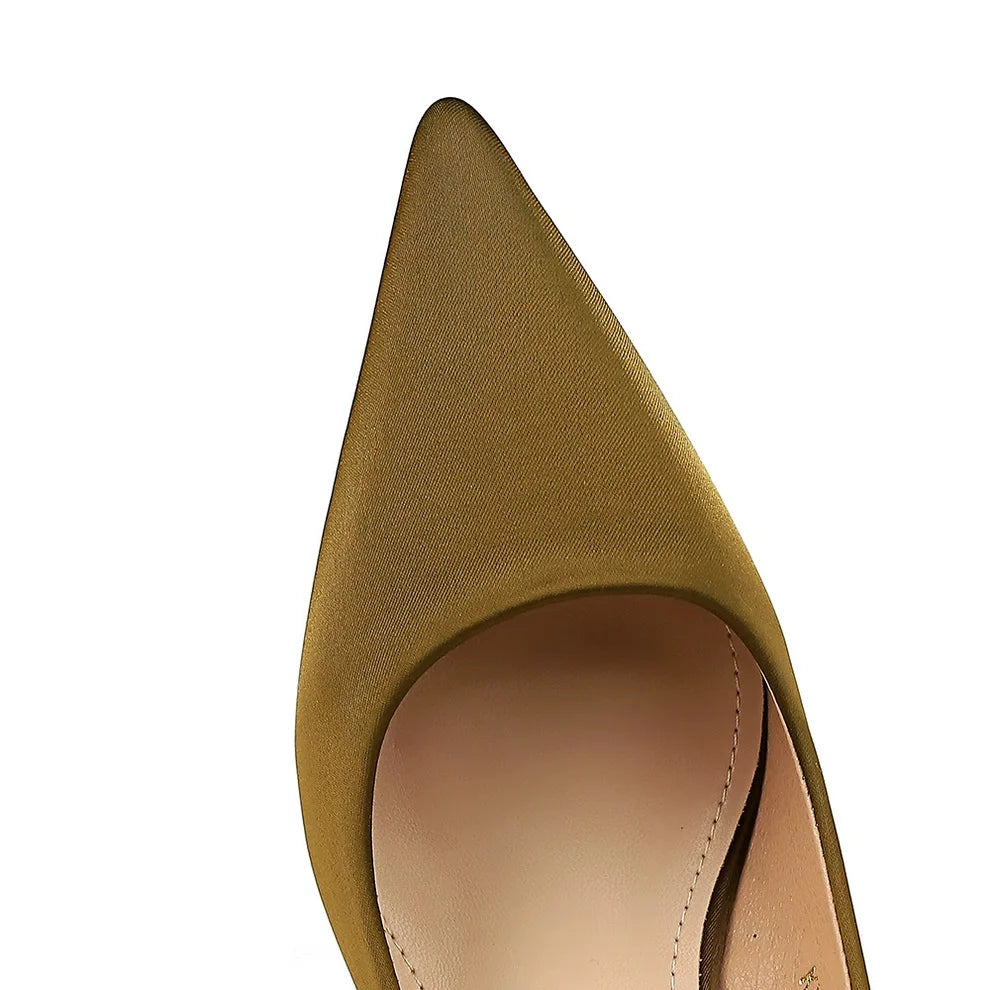 BIGTREE Shoes Kitten Heels 5.5 Cm Women Pumps Silks Satins Lady Heels Fashion Women Shoes Low Heel Female Shoes Large Size 43
