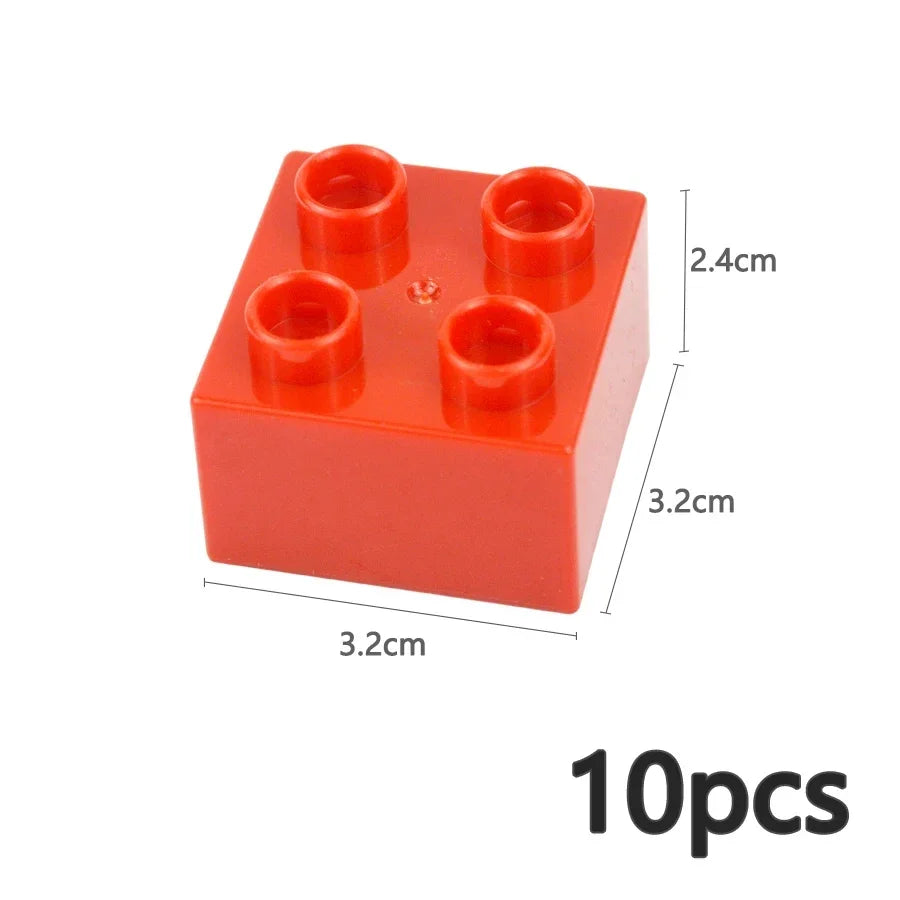 DIY Big Size Bulk Bricks Creative Thick Building Blocks Educational Kid Toys Slope Thin Large Particles Compatible With Duploes