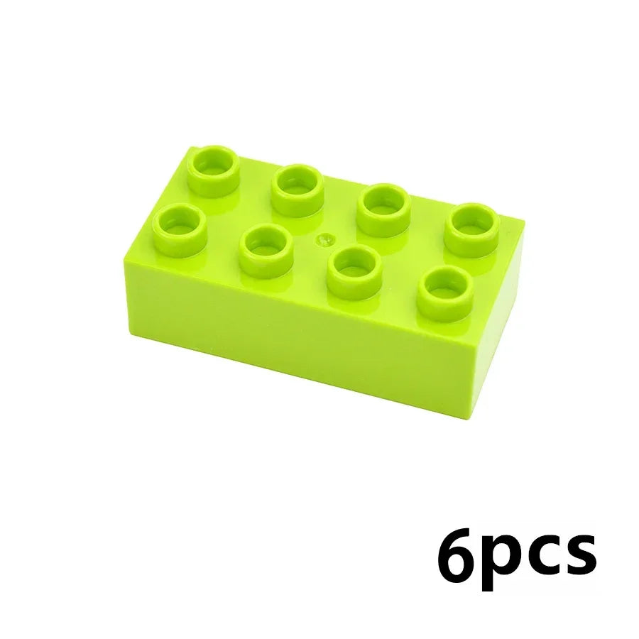DIY Big Size Bulk Bricks Creative Thick Building Blocks Educational Kid Toys Slope Thin Large Particles Compatible With Duploes
