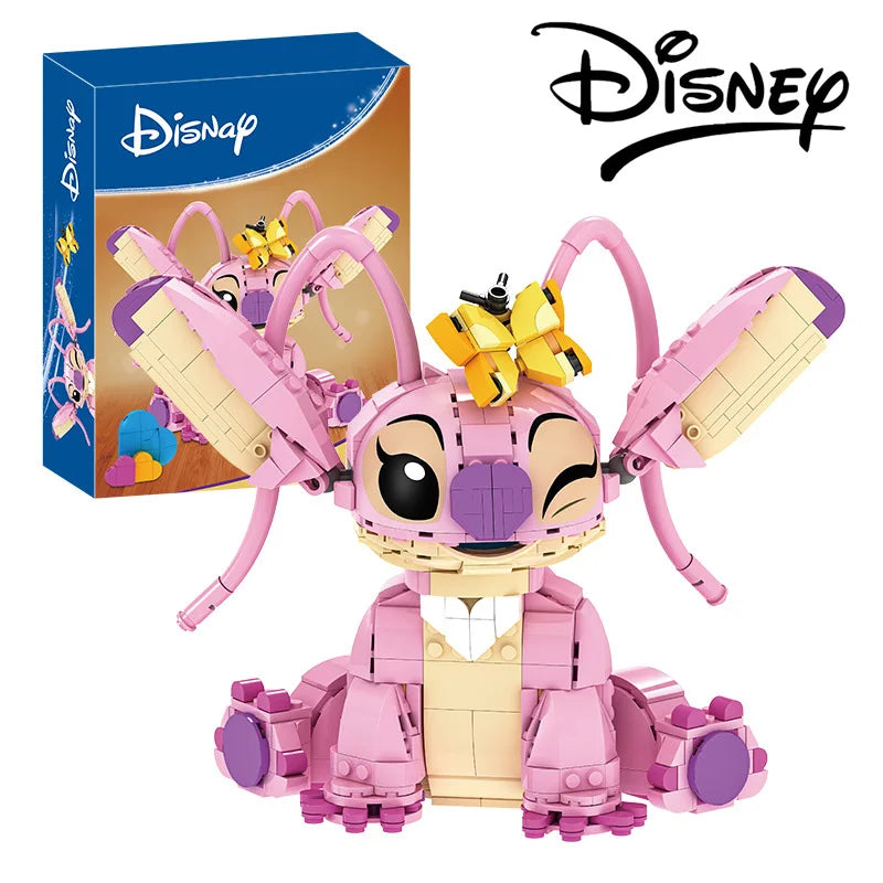 New Stitch Angel CP Building Blocks 2025 - Large Piece Cartoon Toys with Moving Ears Kids Assembly Gift for Boys Girls Birthday